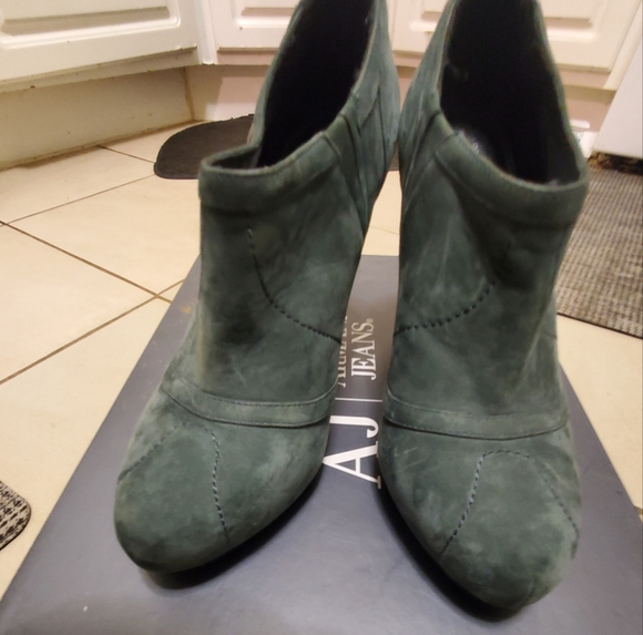 Armani Jeans Platform Ankle Boot Heels - Picture 2 of 10